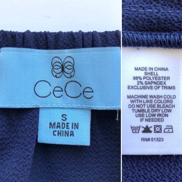 NWT CeCe French Riviera off shoulder blouse - S - Picture 6 of 8